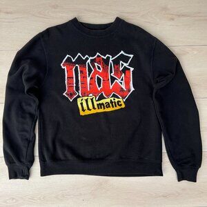 NAS Illmatic 20th Anniversary (2014)Tour Merch Black Crewneck Sweatshirt Men's M